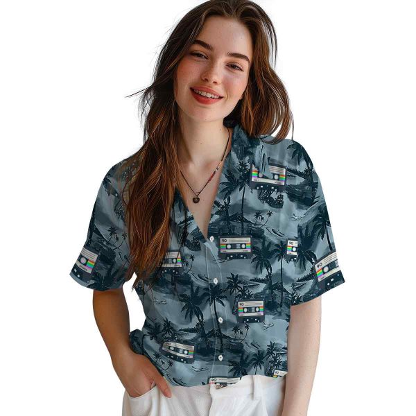 90s Coastal Palms Hawaiian Shirt Trendy