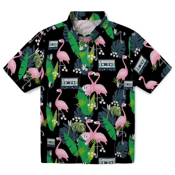 90s Flamingo Foliage Hawaiian Shirt Best selling