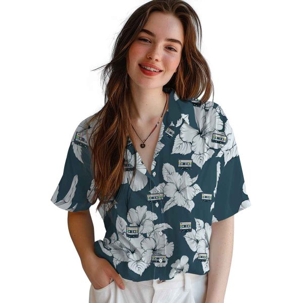 90s Hibiscus Blooms Hawaiian Shirt Trendy