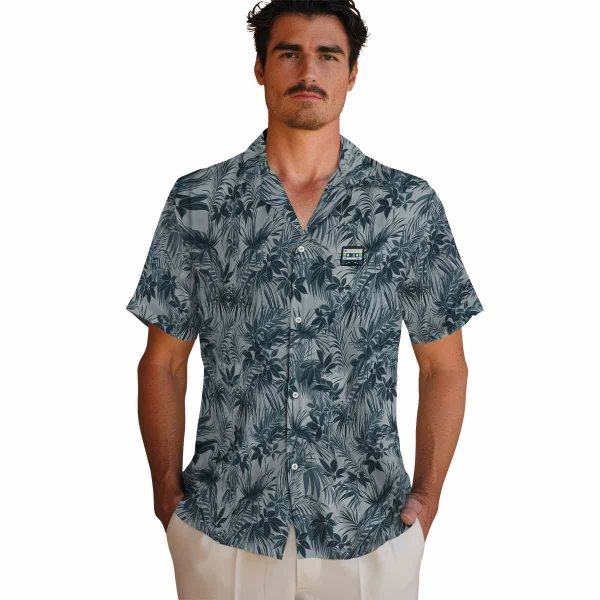 90s Leafy Pattern Hawaiian Shirt High quality