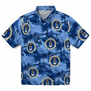 Air Force Coastal Palms Hawaiian Shirt Best selling