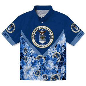Air Force Floral Chevron Hawaiian Shirt Best selling
