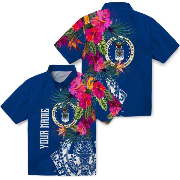Air Force Floral Polynesian Hawaiian Shirt Latest Model