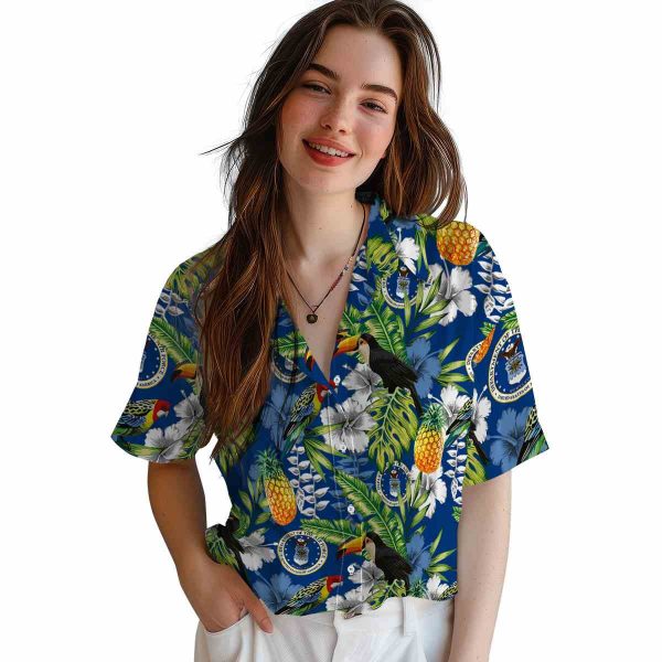 Air Force Tropical Toucan Hawaiian Shirt Trendy