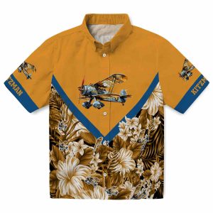 Airplane Floral Chevron Hawaiian Shirt Best selling