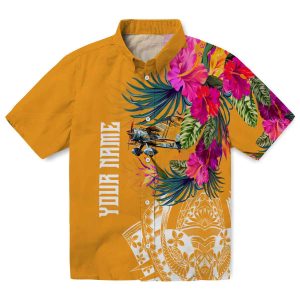 Airplane Floral Polynesian Hawaiian Shirt Best selling
