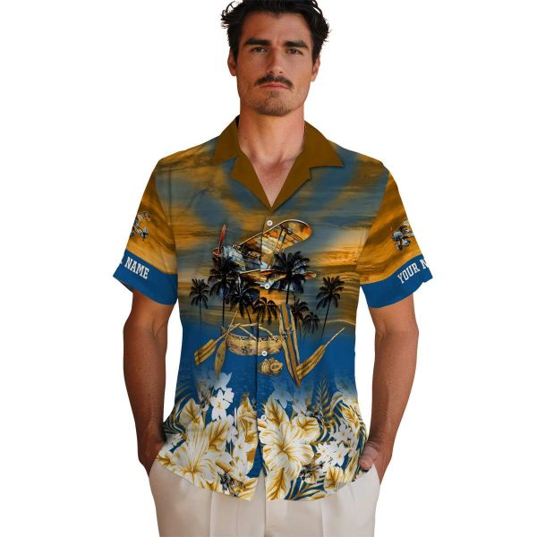 Airplane Tropical Canoe Hawaiian Shirt High quality