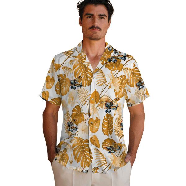 Airplane Tropical Plants Hawaiian Shirt High quality