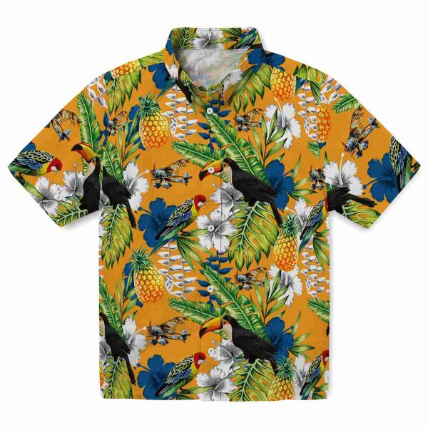 Airplane Tropical Toucan Hawaiian Shirt Best selling