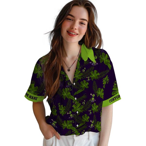 Alien Botanical Print Hawaiian Shirt Trendy