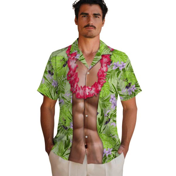 Alien Chest Illusion Hawaiian Shirt High quality