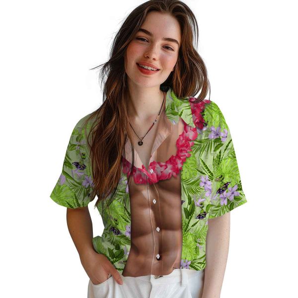 Alien Chest Illusion Hawaiian Shirt Trendy