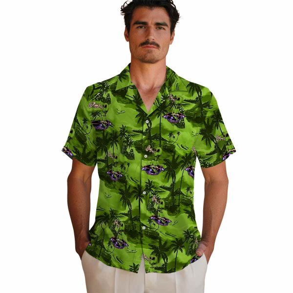 Alien Coastal Palms Hawaiian Shirt High quality