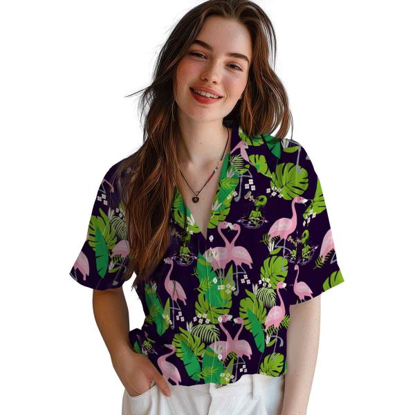 Alien Flamingo Foliage Hawaiian Shirt Trendy