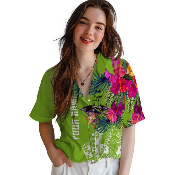 Alien Floral Polynesian Hawaiian Shirt Trendy