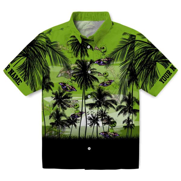 Alien Sunset Scene Hawaiian Shirt Best selling