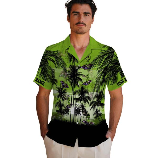 Alien Sunset Scene Hawaiian Shirt High quality