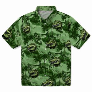 Alligator Coastal Palms Hawaiian Shirt Best selling