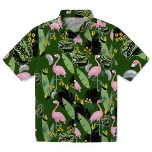 Alligator Flamingo Leaves Hawaiian Shirt Best selling