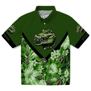 Alligator Floral Chevron Hawaiian Shirt Best selling