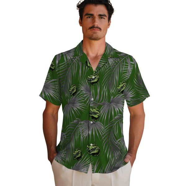 Alligator Leafy Palms Hawaiian Shirt High quality