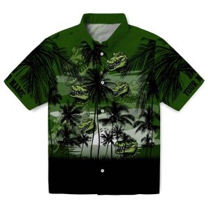 Alligator Sunset Scene Hawaiian Shirt Best selling