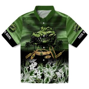 Alligator Tropical Canoe Hawaiian Shirt Best selling