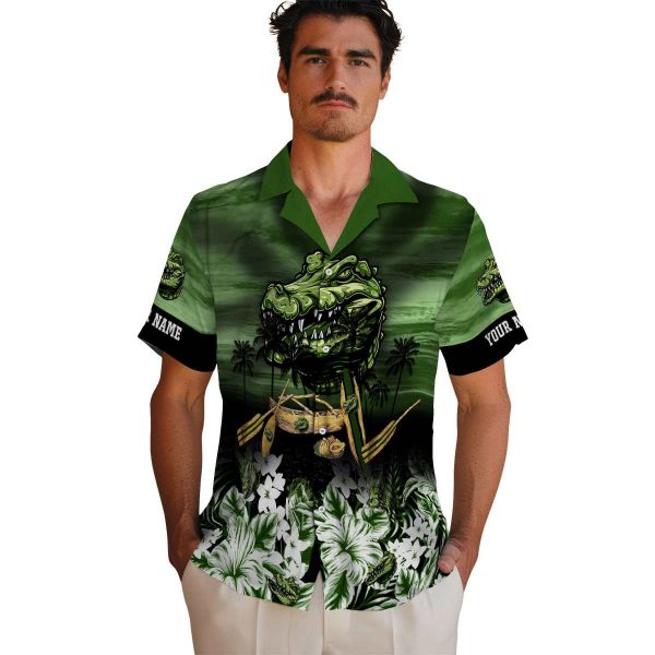 Alligator Tropical Canoe Hawaiian Shirt High quality
