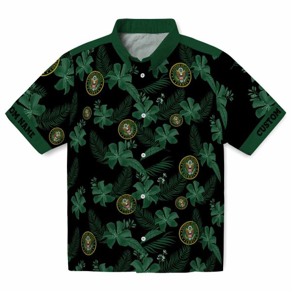 Army Botanical Print Hawaiian Shirt Best selling