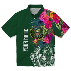 Army Floral Polynesian Hawaiian Shirt Best selling
