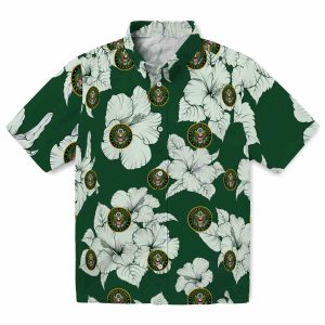 Army Hibiscus Blooms Hawaiian Shirt Best selling
