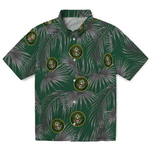 Army Leafy Palms Hawaiian Shirt Best selling