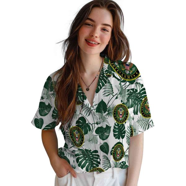 Army Tropical Plants Hawaiian Shirt Trendy