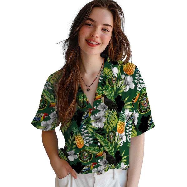 Army Tropical Toucan Hawaiian Shirt Trendy