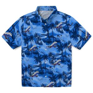 Aviation Coastal Palms Hawaiian Shirt Best selling