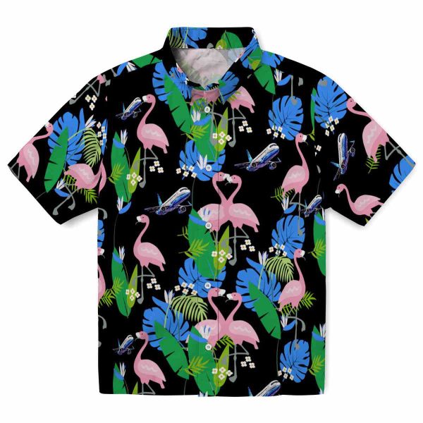 Aviation Flamingo Foliage Hawaiian Shirt Best selling