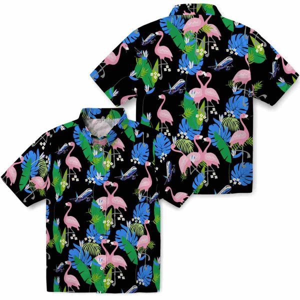 Aviation Flamingo Foliage Hawaiian Shirt Latest Model