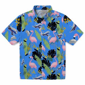 Aviation Flamingo Leaves Hawaiian Shirt Best selling