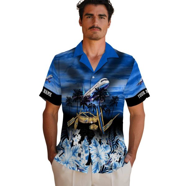 Aviation Tropical Canoe Hawaiian Shirt High quality