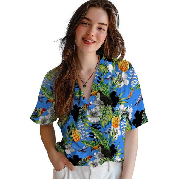 Aviation Tropical Toucan Hawaiian Shirt Trendy