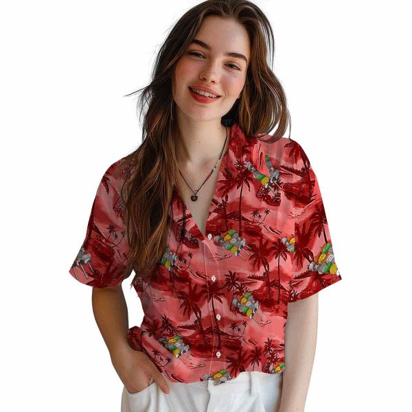 BBQ Coastal Palms Hawaiian Shirt Trendy