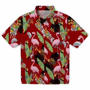 BBQ Flamingo Leaves Hawaiian Shirt Best selling