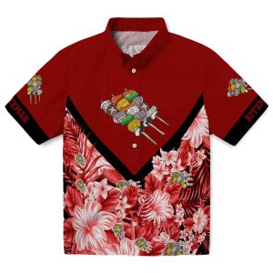 BBQ Floral Chevron Hawaiian Shirt Best selling
