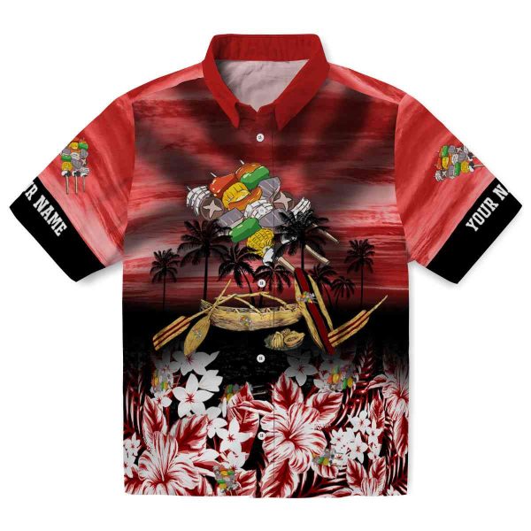 BBQ Tropical Canoe Hawaiian Shirt Best selling