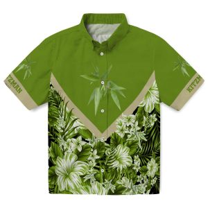 Bamboo Floral Chevron Hawaiian Shirt Best selling
