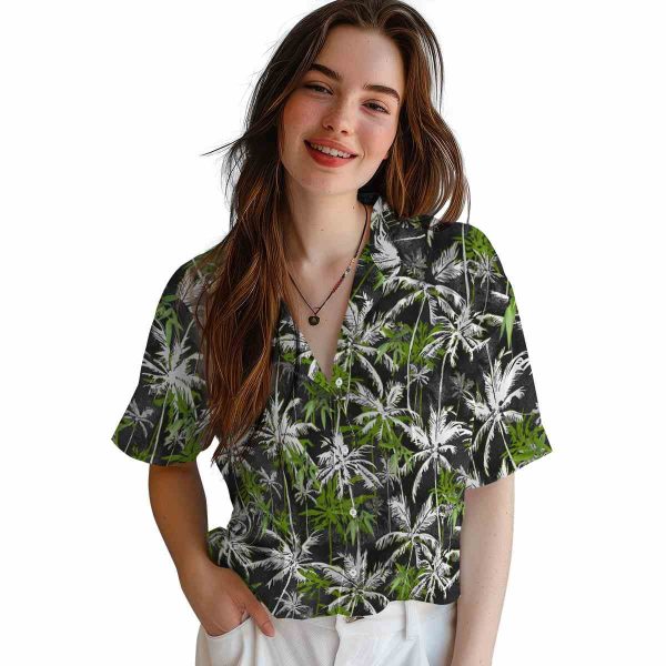 Bamboo Palm Pattern Hawaiian Shirt Trendy