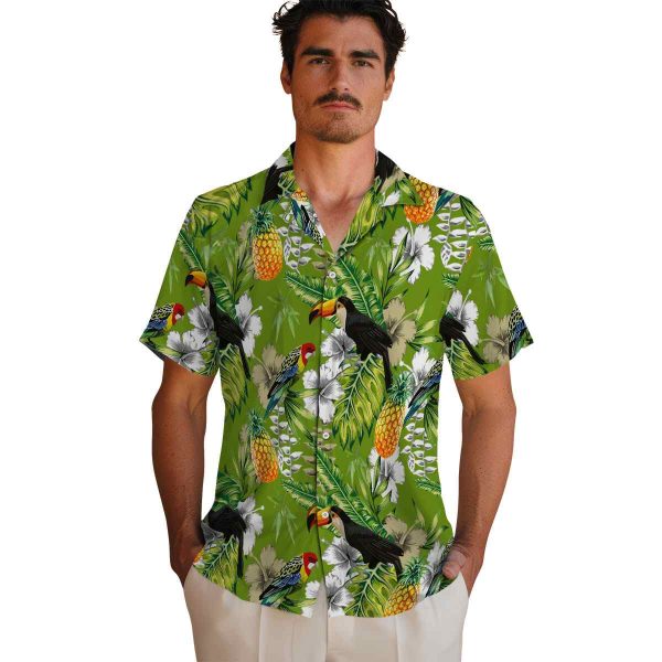 Bamboo Tropical Toucan Hawaiian Shirt High quality