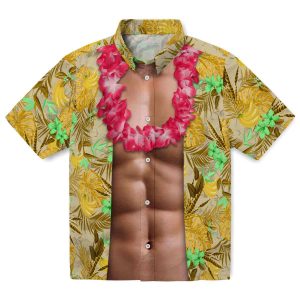 Banana Chest Illusion Hawaiian Shirt Best selling
