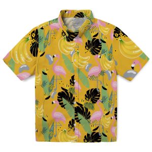 Banana Flamingo Leaves Hawaiian Shirt Best selling