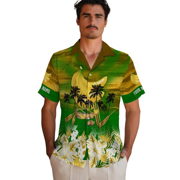 Banana Tropical Canoe Hawaiian Shirt High quality